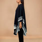 trueBrowns Black Woollen Kaftan Cape | Swadesiicart