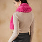 InWeave Women's Light Pink Faux Fur Neck Warmer - Swadesiicart