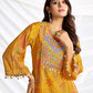 BulBul Ashka Chanderi Mustard Co-Ord Set - Swadesiicart