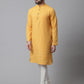 Even Apparels Yellow Kurta With Band Collar | Swadesiicart