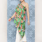 InWeave Women's Mint Green Leaf Japanese Art Oneshoulder Top - Swadesiicart