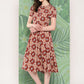 InWeave Women's Maroon Square Dress - Swadesiicart