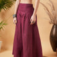 InWeave Women's Pink Wine Handloom Palazzo - Swadesiicart
