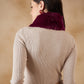 InWeave Women's Burgundy Fur Neckpiece - Swadesiicart