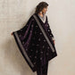 trueBrowns Wine Velvet Floral Embroidered Kurta Pant Dupatta Set | Swadesiicart
