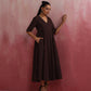 trueBrowns Cola Cotton Dobby Dress | Swadesiicart