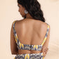 trueBrowns Yellow Muslin Ikat Sleeveless Blouse | Swadesiicart