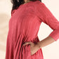 trueBrowns Pink Cotton Dobby Co-ord Set - Swadesiicart