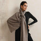 trueBrowns Grey Check Woollen Stole | Swadesiicart