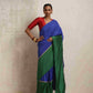 trueBrowns Blue Silk Ready To Wear Saree | Swadesiicart