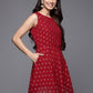 Ahalyaa Boat Neck Printed Embellished Tunic | Swadesiicart
