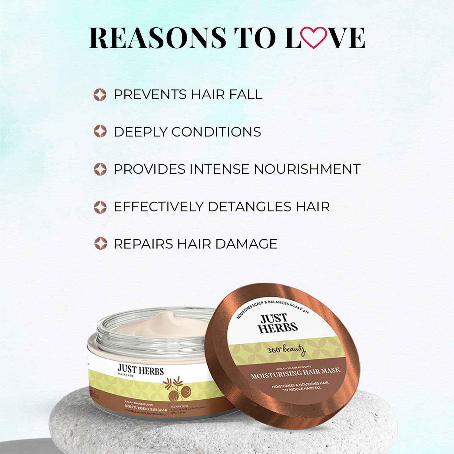 Moisturising Hair Mask with Amla & Shankhpushpi: 200 gm