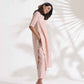 trueBrowns Light Pink Slub Kurta Set | Swadesiicart