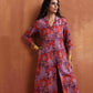 trueBrowns Purple Print Shirt Kurta Set | Swadesiicart