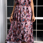 Noroke Sustainable fabric | Bemberg Brown Printed High Low Dress | Swadesiicart