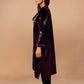 trueBrowns Maroon Velvet Embroidered Kurta Set | Swadesiicart
