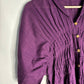 trueBrowns Purple Slub Pleated Kurta | Swadesiicart