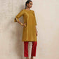 trueBrowns Gold Tissue Kurta Co-ord Set - Swadesiicart