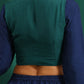 trueBrowns Teal Blue Silk Full Sleeve Blouse | Swadesiicart