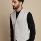 Even Apparels Men's Grey Waistcoat with Notched Lapel | Swadesiicart