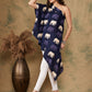 InWeave Women's Blue Elephant Print Oneshoulder Top - Swadesiicart