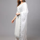 NOZ2TOZ Women's White Chinkankari Printed Kurta Set - Swadesiicart
