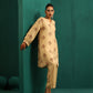 trueBrowns Beige Floral Bunch Muslin Silk Printed Relaxed Co-ord Set - Swadesiicart