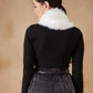 InWeave Women's Pure White Faux Fur Neck Warmer - Swadesiicart