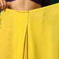 trueBrowns Yellow Purple Muslin Silk Ready to Wear Saree | Swadesiicart