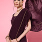 Ahalyaa Ruffled Poly Georgette Saree | Swadesiicart
