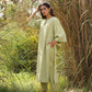 trueBrowns Green Cotton Embroidered Kurta Set | Swadesiicart