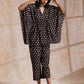 trueBrowns Black Elephant Bagru Print Cotton Kaftan Co-Ord Set - Swadesiicart