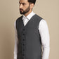 Even Apparels Men's Grey Waistcoat with welt pockets | Swadesiicart