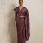 trueBrowns Purple Gold Metallic Ready To Wear Saree | Swadesiicart
