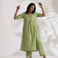 trueBrowns Green Slub Kurta Set | Swadesiicart