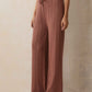 trueBrowns Peach Woollen Flared Pants | Swadesiicart