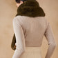 InWeave Women's Mehandi Green Faux Fur Neck Warmer - Swadesiicart