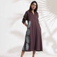 trueBrowns Cola Cotton Print A-line Dress | Swadesiicart
