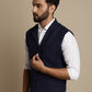 Even Apparels Men's Blue Waistcoat with Notched Lapel | Swadesiicart