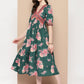 Ahalyaa Women Floral Printed Empire Ethnic Dress | Swadesiicart