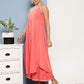 InWeave Women's Peach Cr Strappy Set With White Organza Dupatta - Swadesiicart