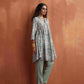trueBrowns Green Print Flared Kurta Co-ord Set - Swadesiicart