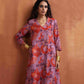 trueBrowns Purple Print Kurta Co-ord Set - Swadesiicart
