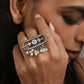 trueBrowns Silver Tone Pearl Drop Ring | Swadesiicart