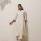 trueBrowns Off-White Cotton Linen Kurta Pant Set | Swadesiicart