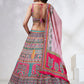 House of Panchhi Pink Pure Georgette Position Printing With Siroski Stone Work Lehenga Choli & Dupatta | Swadesiicart