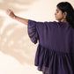 trueBrowns Purple Cotton Flared Co-ord Set - Swadesiicart