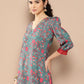 Ahalyaa Women Floral Printed Gotta Patti Floral Crepe Kurta | Swadesiicart