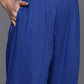 Ahalyaa Floral Printed High Slit Gotta Patti Pure Cotton Kurta with Harem Pants | Swadesiicart