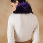 InWeave Women's Purple Black Fur Neckpiece - Swadesiicart